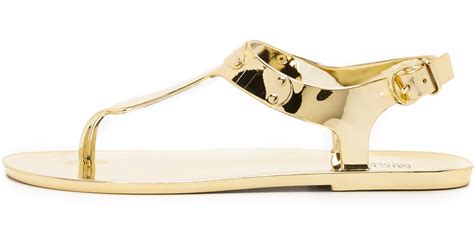 michael kors metallic gold jelly sandals|Michael Kors jelly sandals clear.